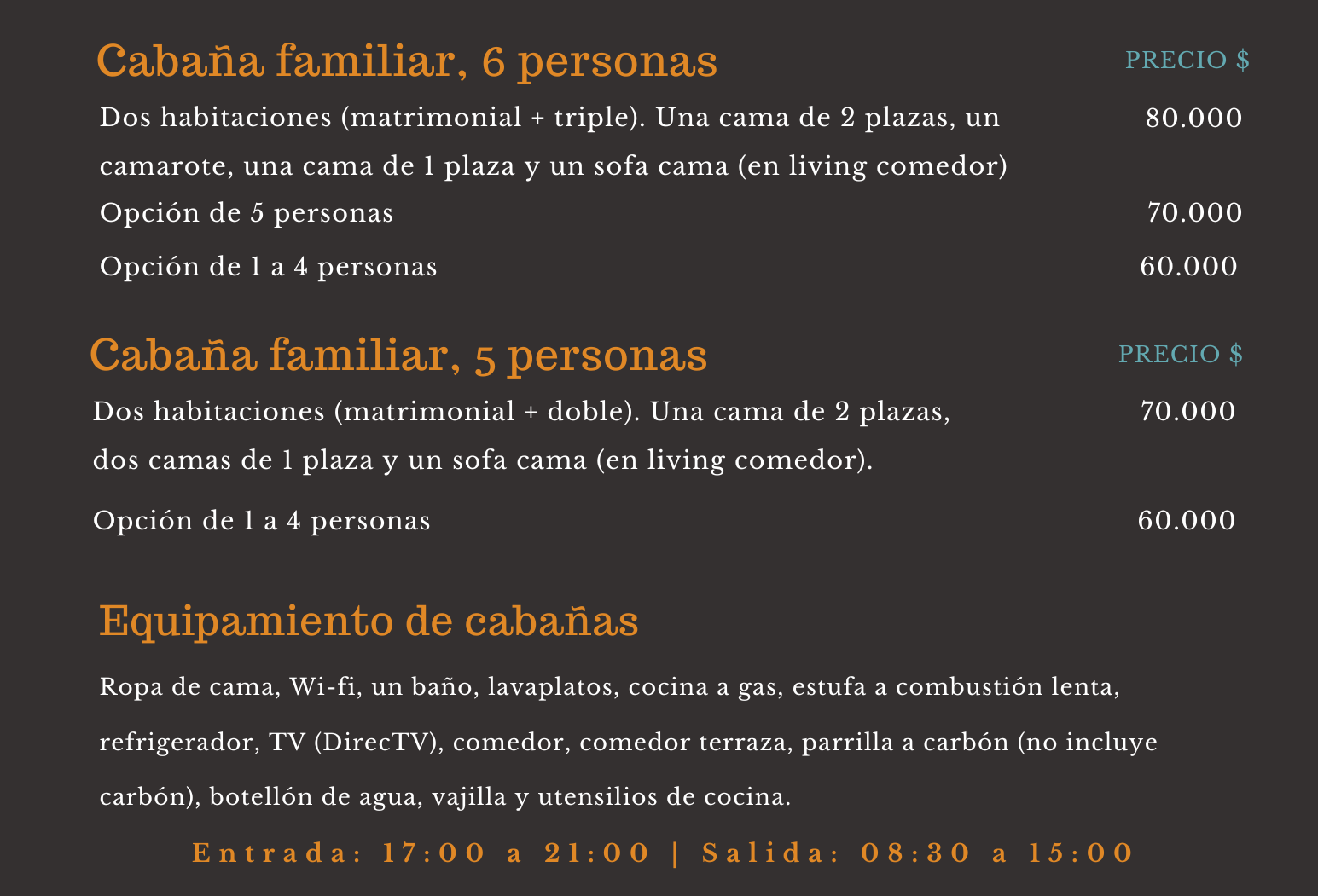 Café & Hostal Acurruka, servicio de cabañas